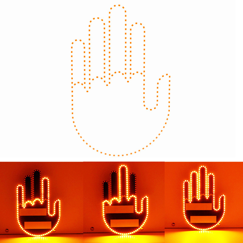 Ledsen™ SignLight: LED Achterruit Signaalbord Lichtdisplay – Vanplek ...